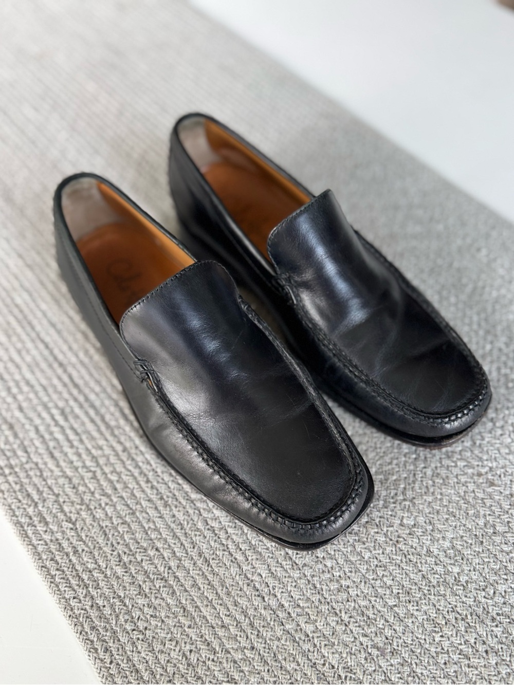 Cole Haan Black Leather Slip-On Loafers Sz 8